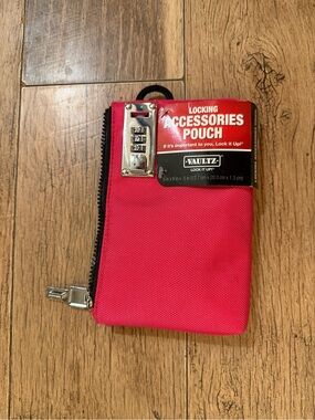 Vaultz Red Locking Accessories Pouch with Combination Lock